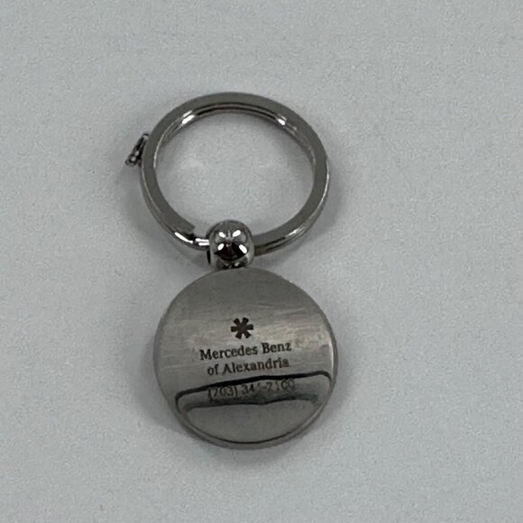 Mercedes Benz Round Silver tone Key Chain - Picture 2 of 6
